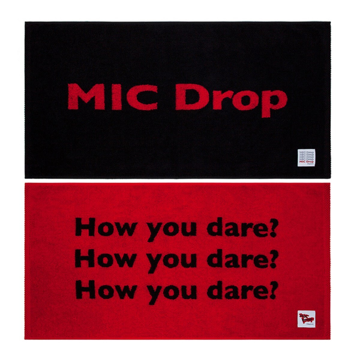 Muhan Towel BTS MIC Drop Yarn-Dyed Towel 170g Set of 2 (Black & Red)