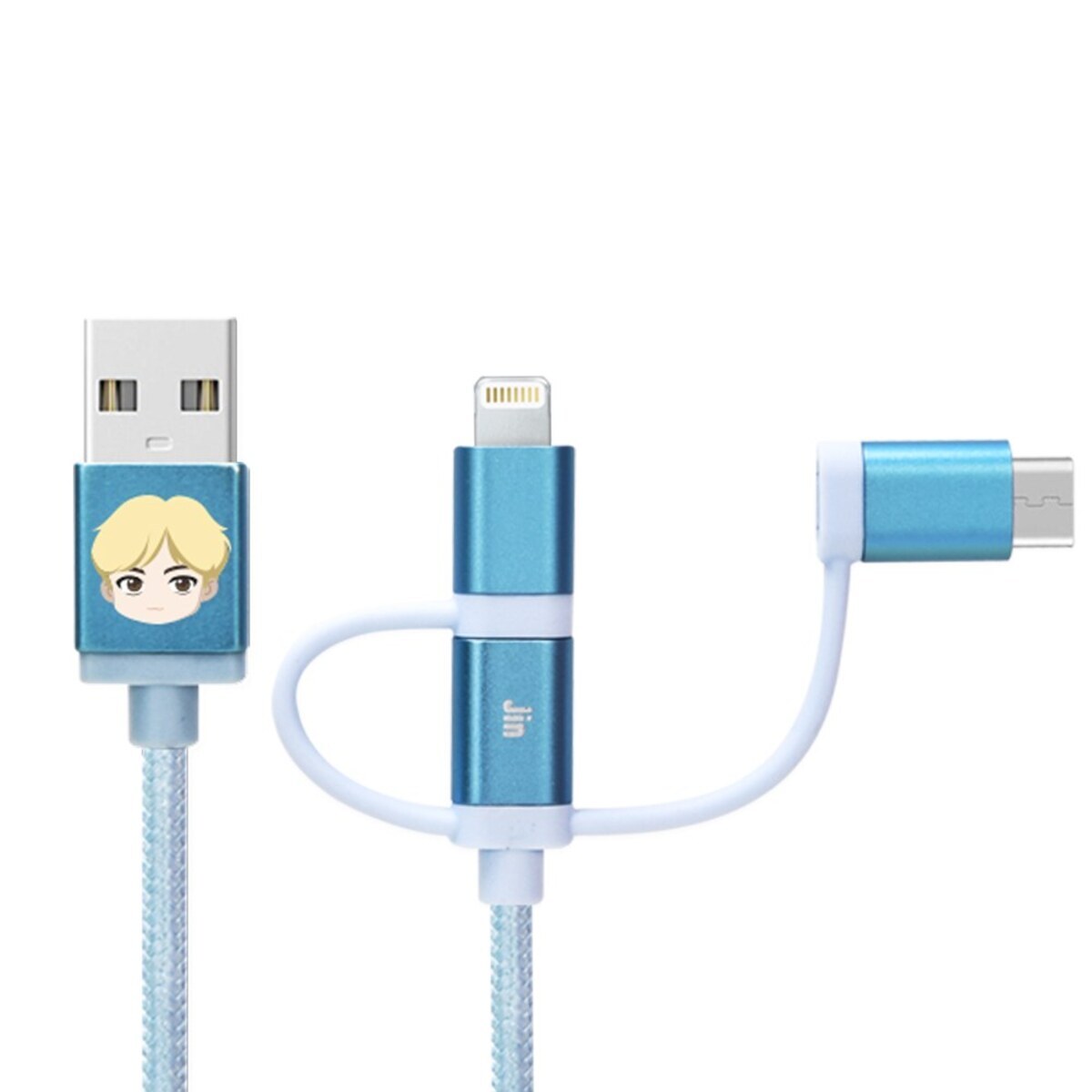 BTS Character 3-in-1 Charging Cable — Jung Kook